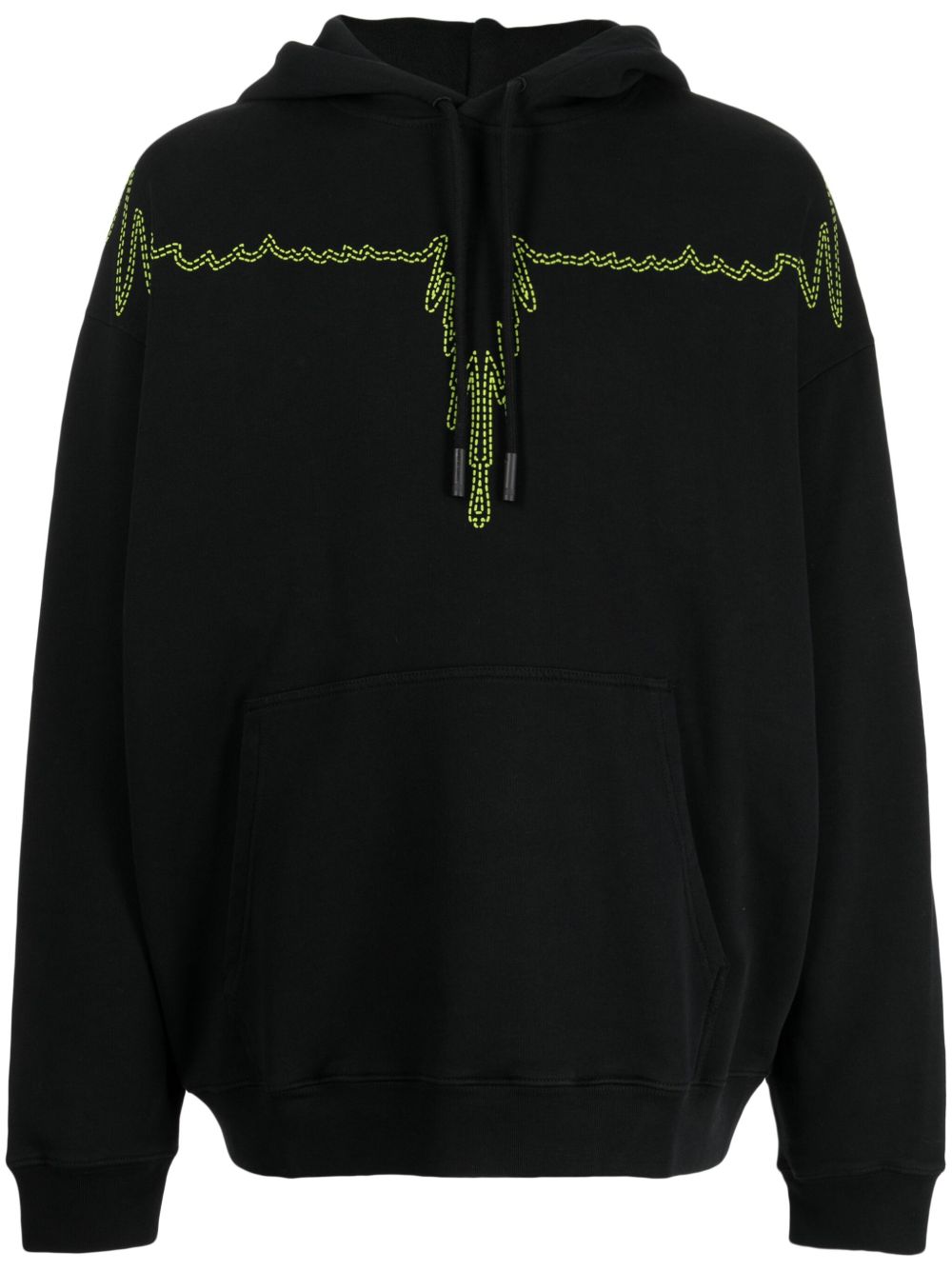 stitch wings cotton hoodie