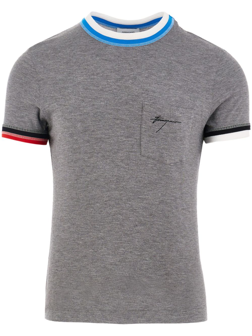 colour-block trim T-shirt