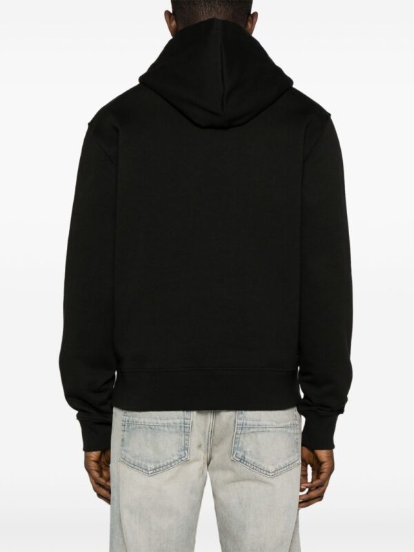 ⁦Staggered-chrome cotton hoodie⁩ - الصورة ⁦2⁩