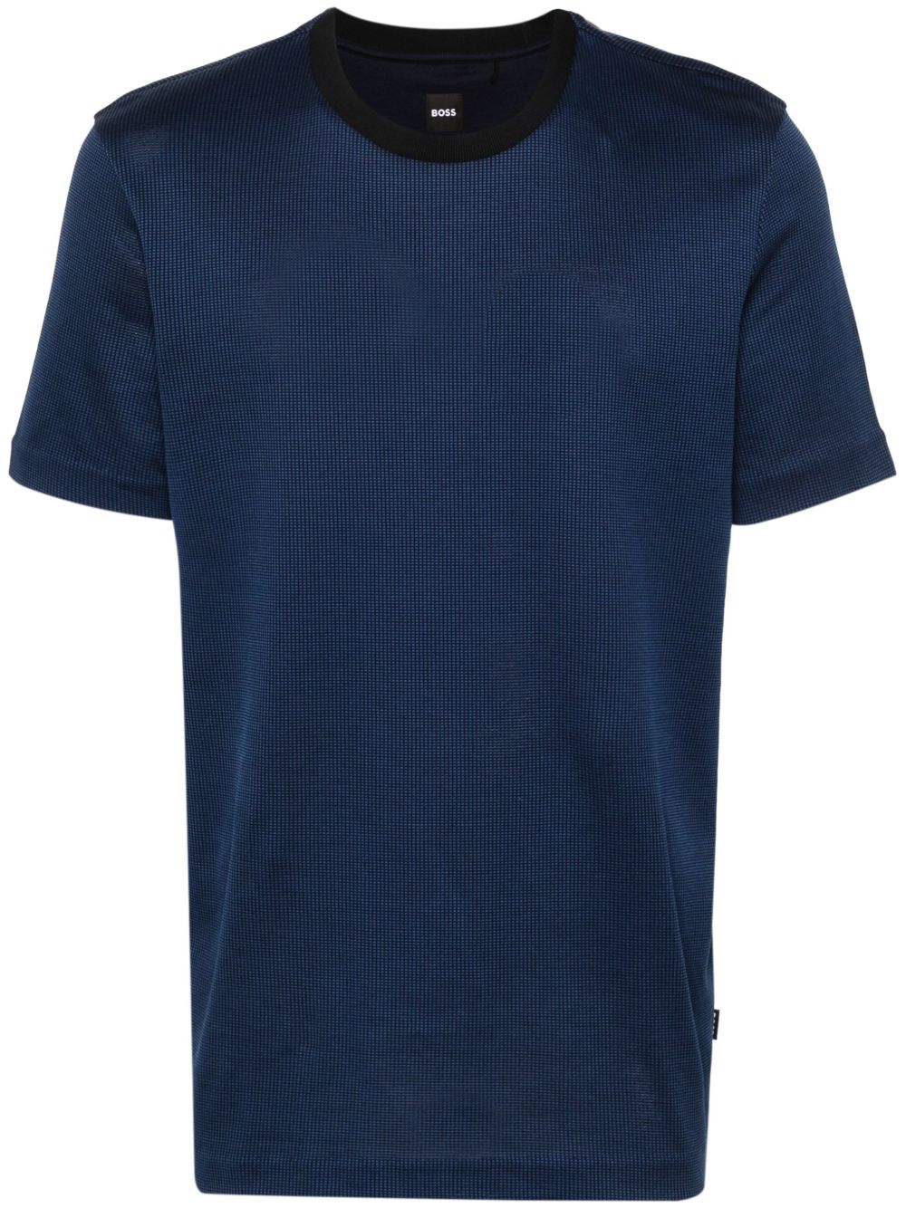 contrasting-neck cotton T-shirt