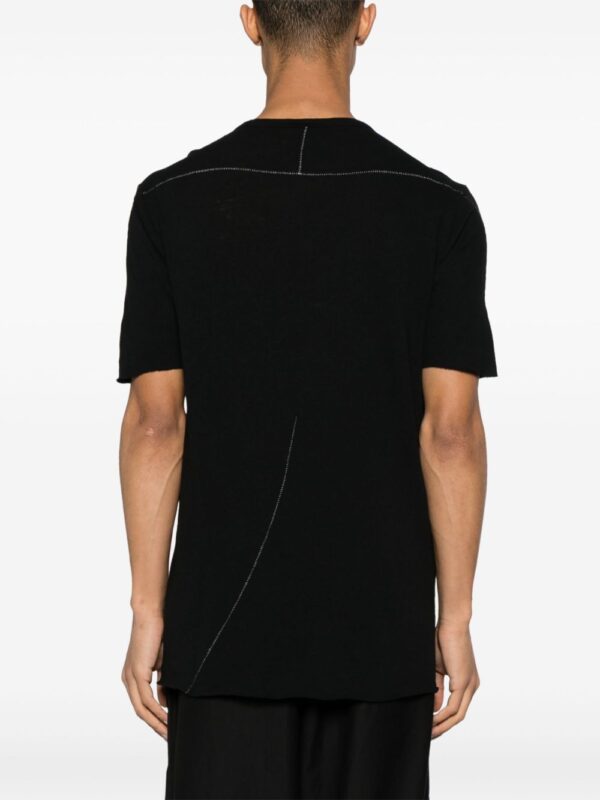 ⁦decorative-stitching fine-knit T-shirt⁩ - الصورة ⁦3⁩