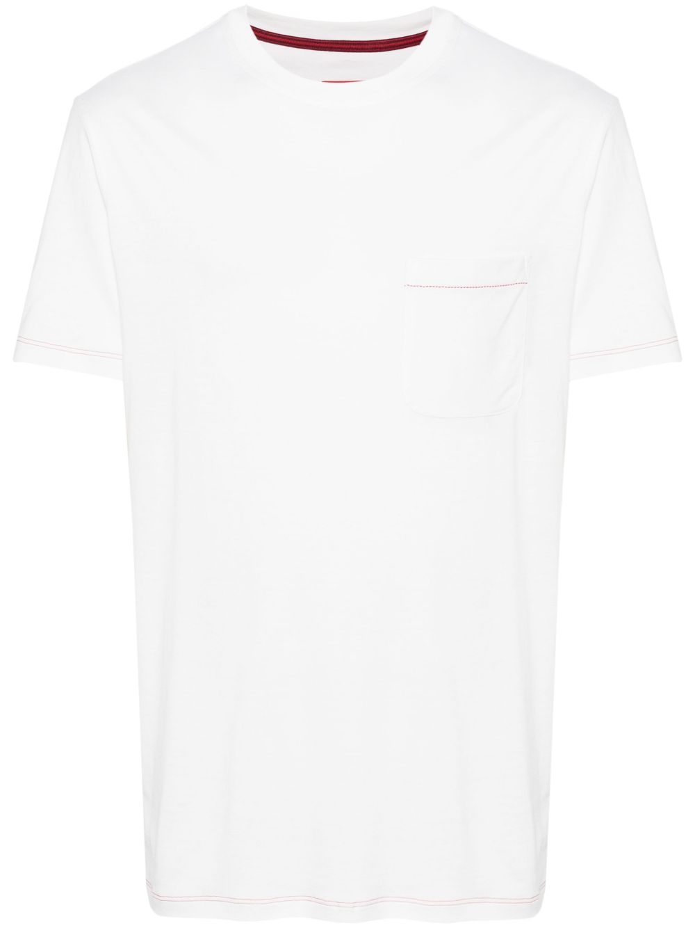 contrast-stitching jersey T-shirt