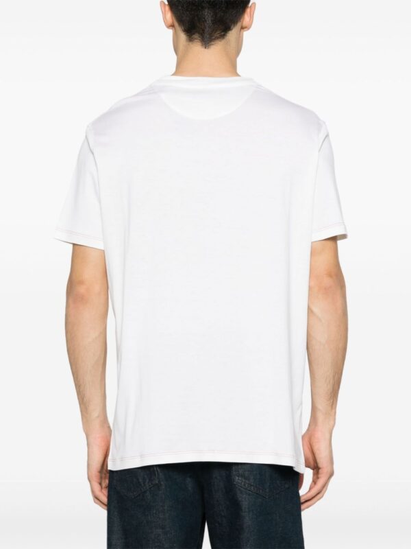 ⁦contrast-stitching jersey T-shirt⁩ - الصورة ⁦4⁩