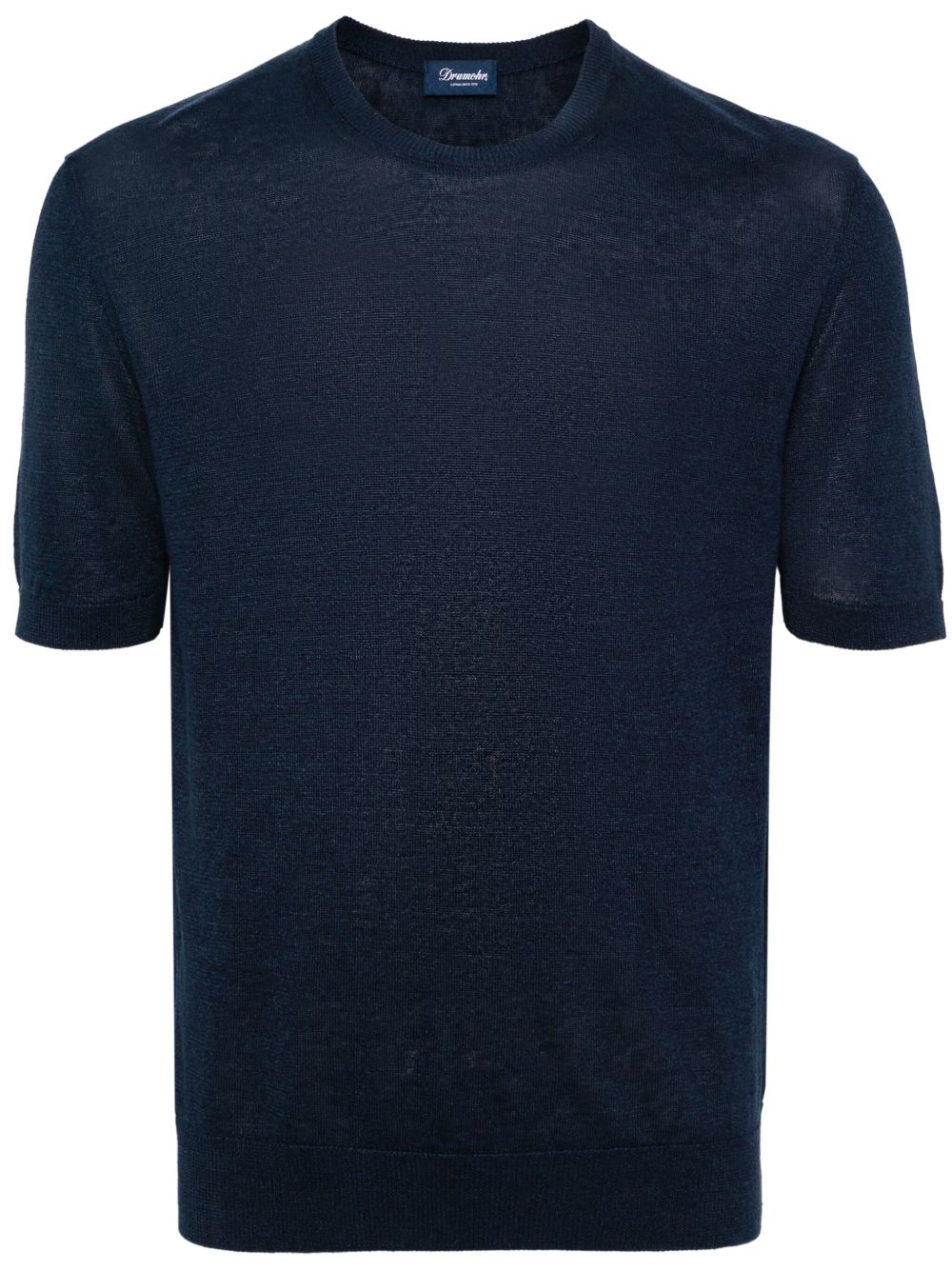 crew-neck knitted T-shirt