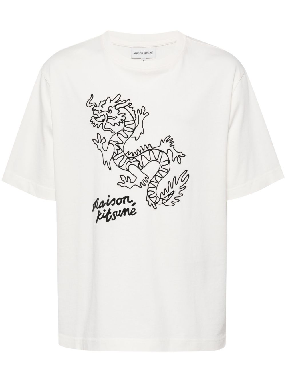 dragon-print cotton T-shirt