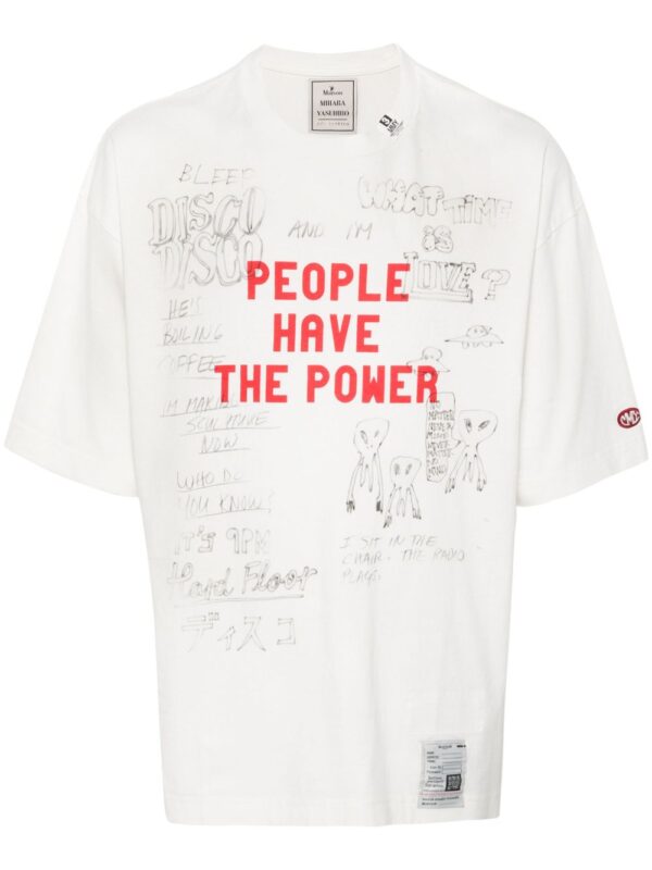 distressed-effect T-shirt