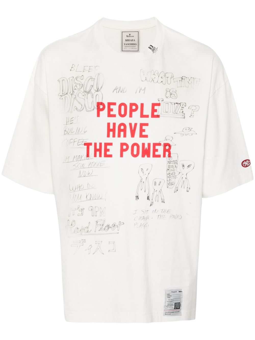 distressed-effect T-shirt