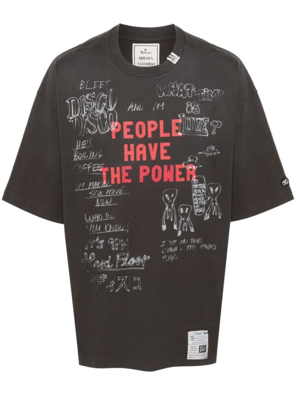 distressed-effect T-shirt