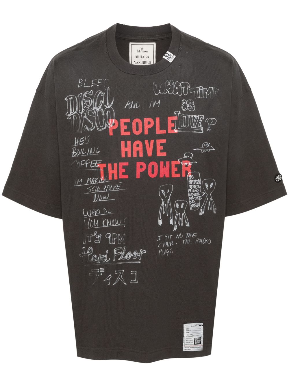 distressed-effect T-shirt