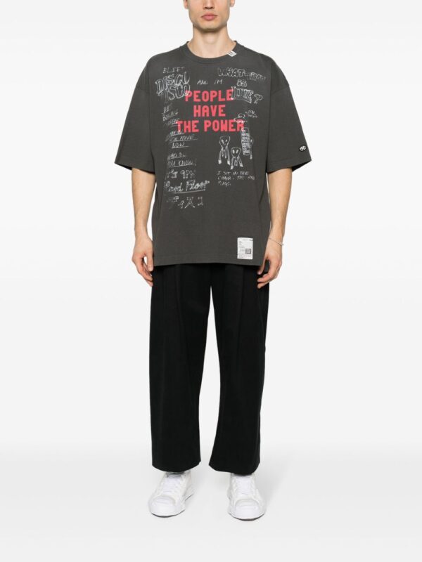 ⁦distressed-effect T-shirt⁩ - الصورة ⁦4⁩