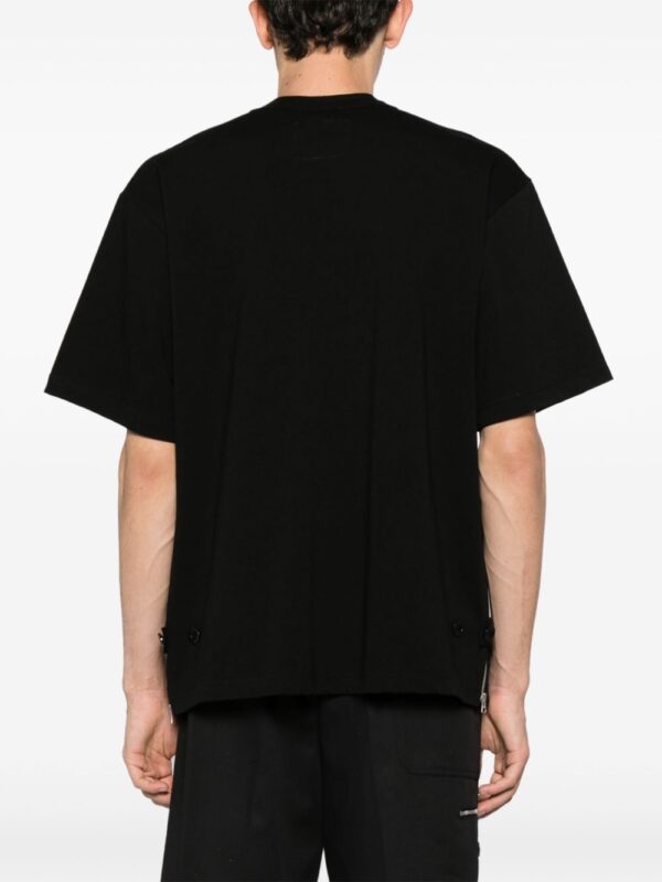 ⁦drop-shoulder cotton T-shirt⁩ - الصورة ⁦3⁩