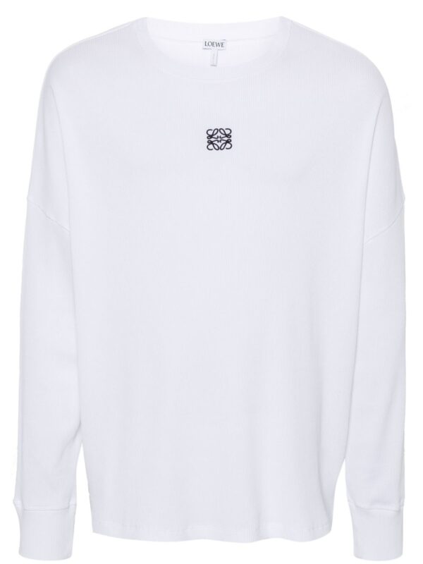 embroidered Anagram-motif T-shirt