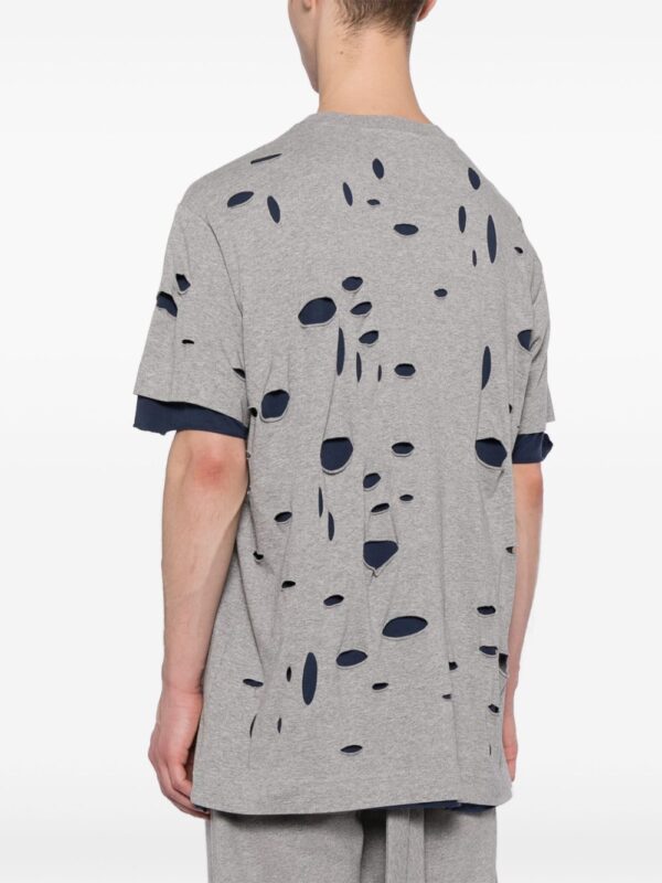 ⁦distressed layered T-shirt⁩ - الصورة ⁦2⁩
