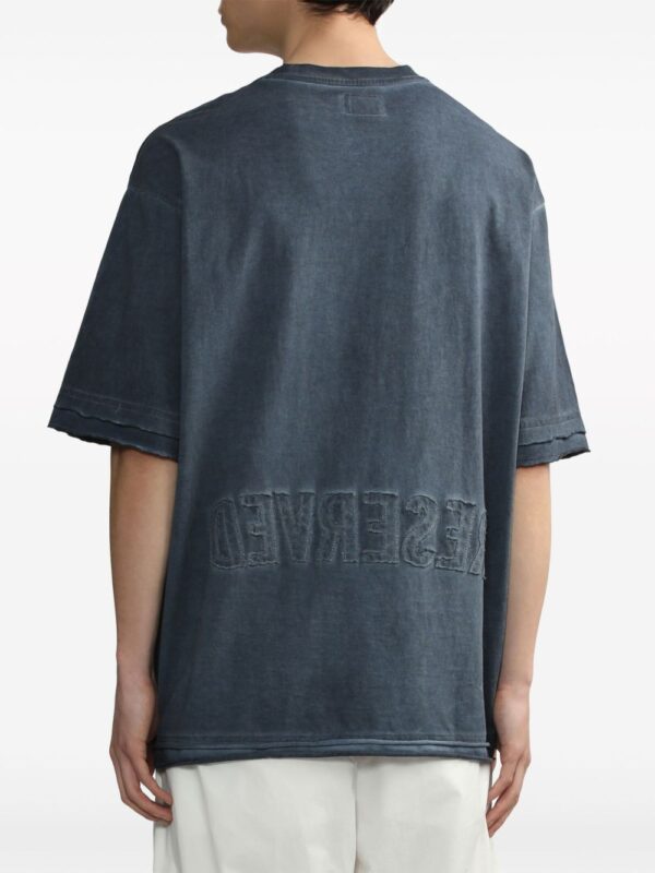 ⁦distressed cotton T-shirt⁩ - الصورة ⁦3⁩