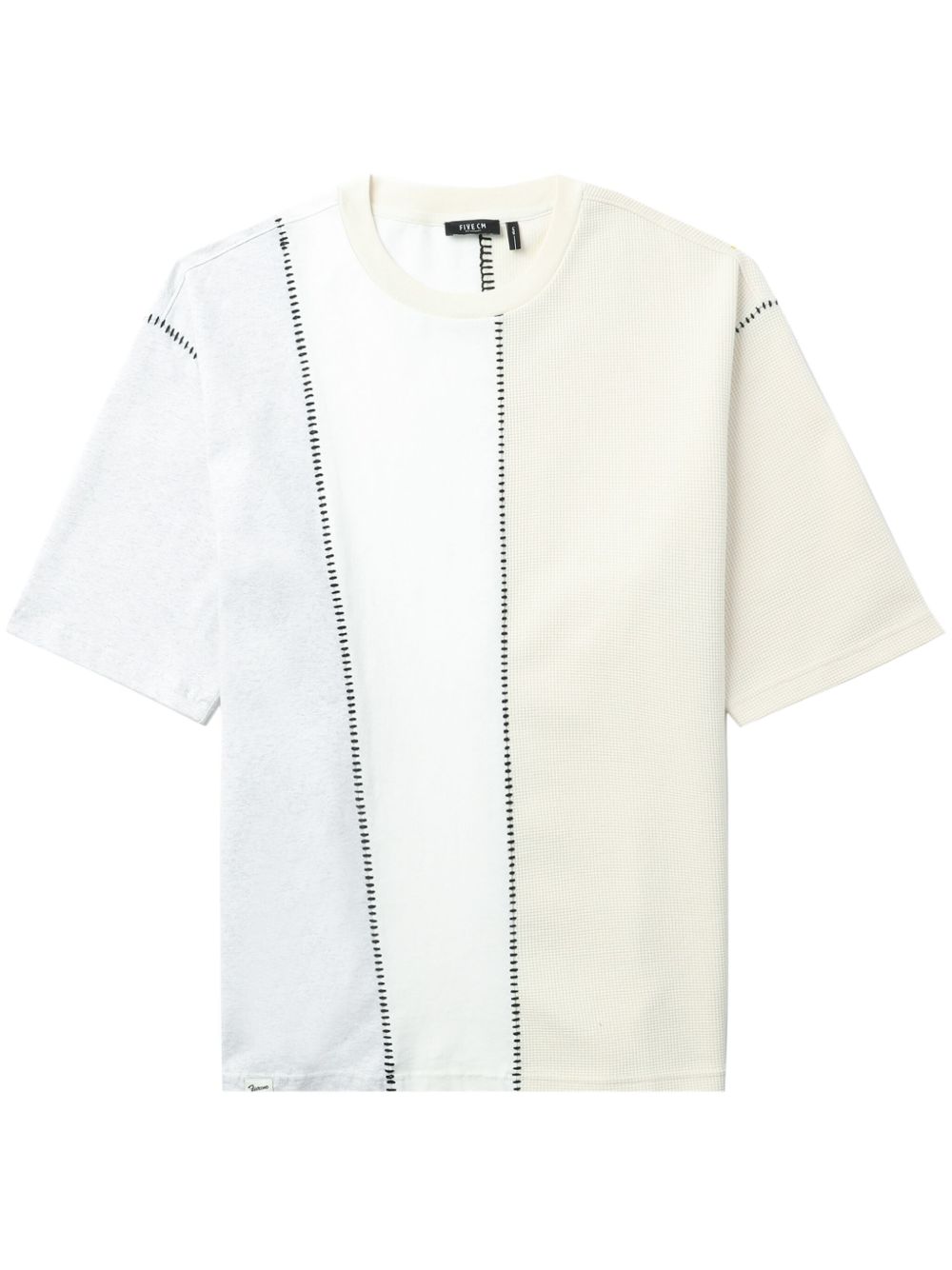 colour-block cotton-blend T-shirt