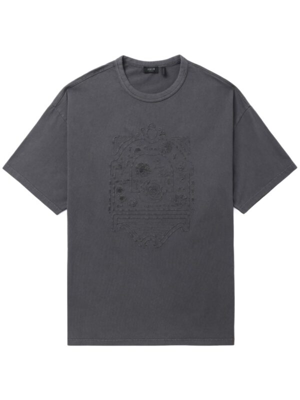 embroidered cotton T-shirt