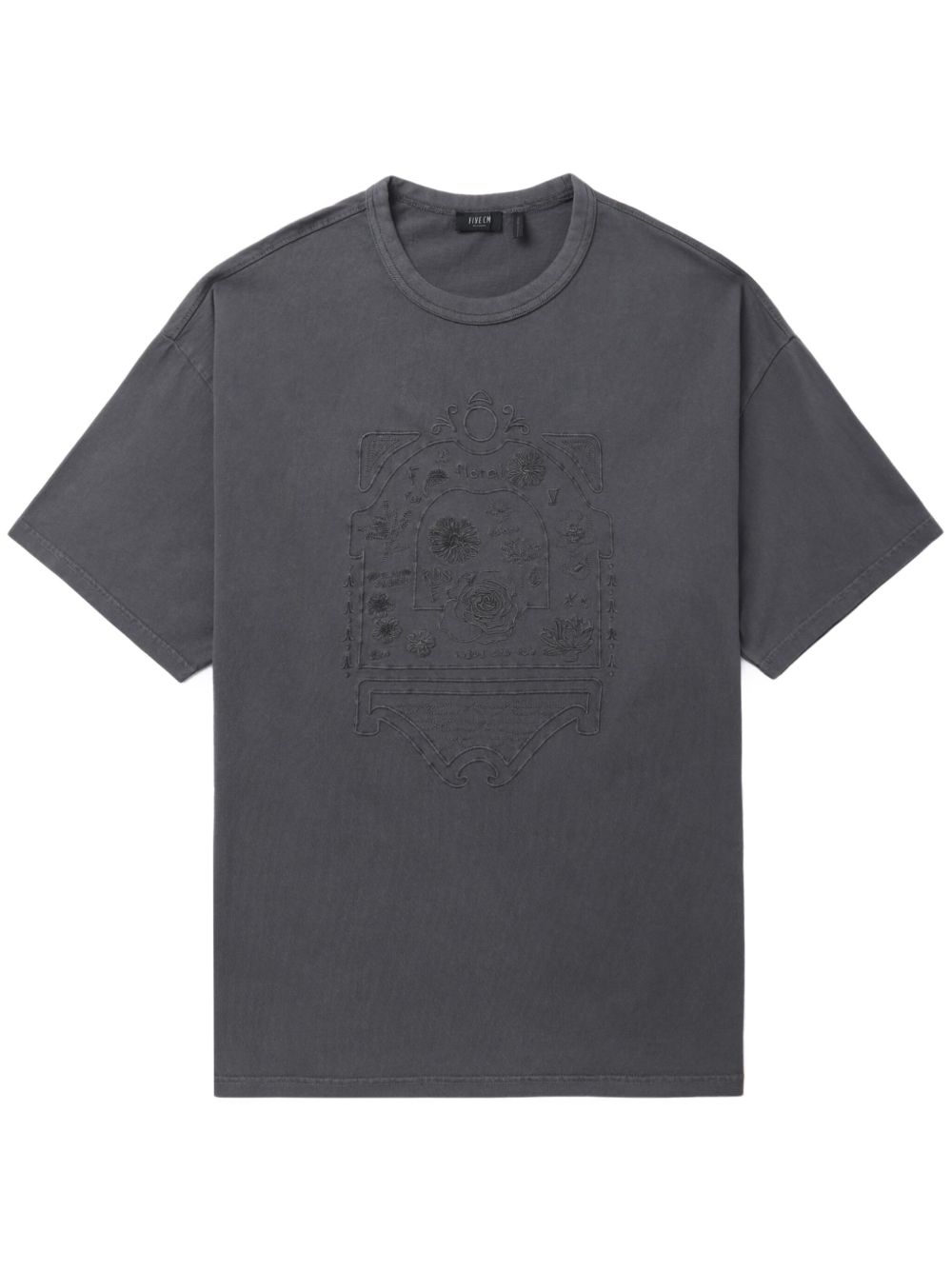embroidered cotton T-shirt