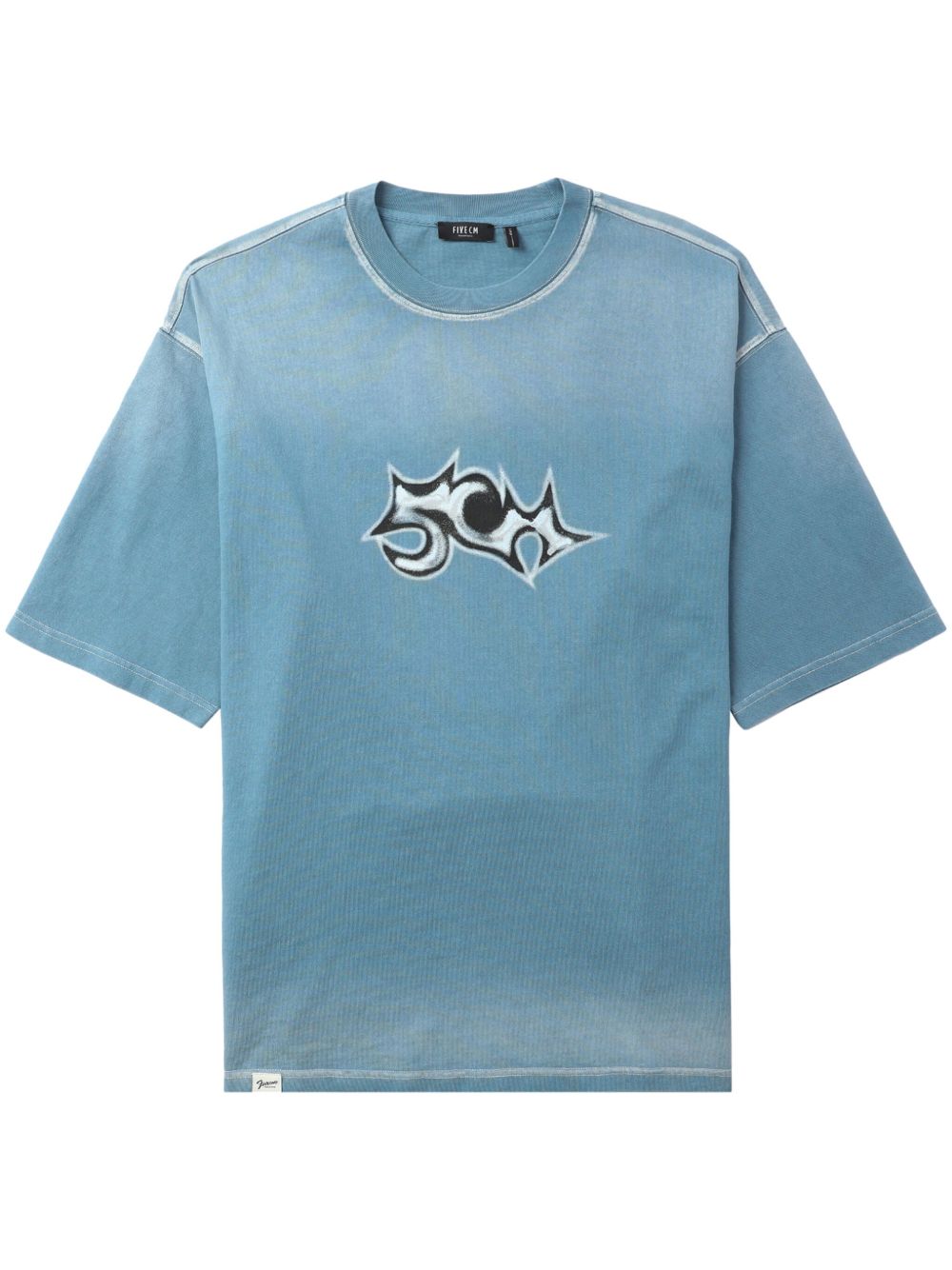 embroidered cotton T-shirt
