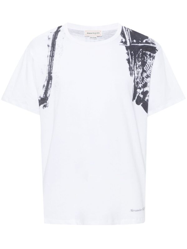 abstract-print cotton T-shirt