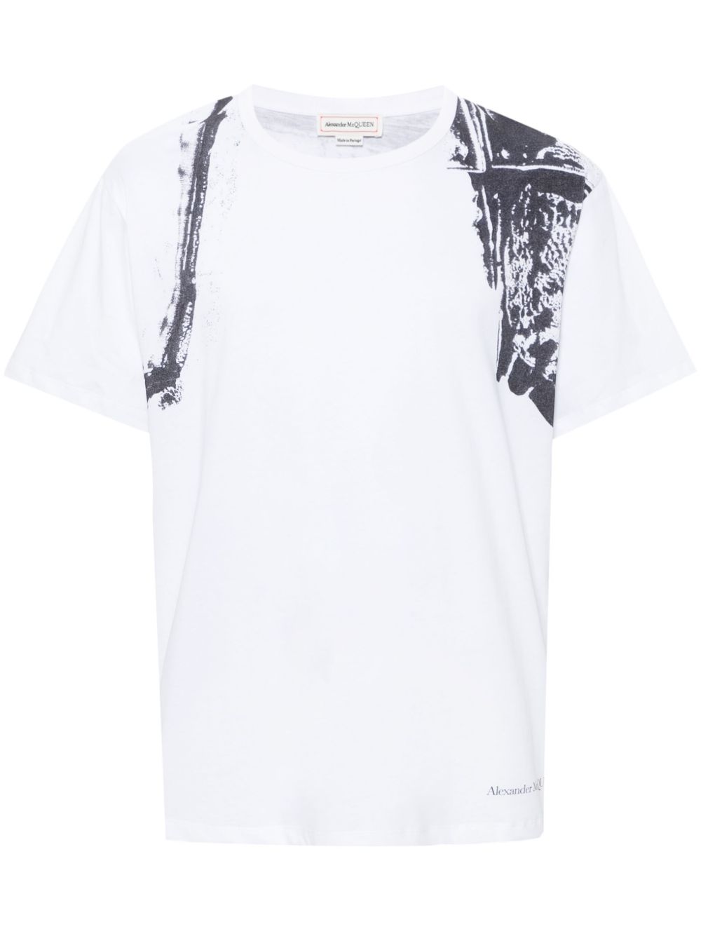 abstract-print cotton T-shirt
