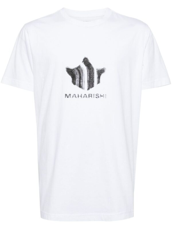 Brushstroke Temple organic-cotton T-shirt