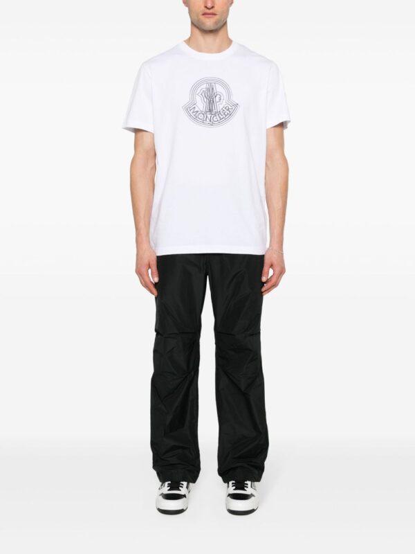 ⁦appliqué-logo cotton T-shirt⁩ - الصورة ⁦3⁩