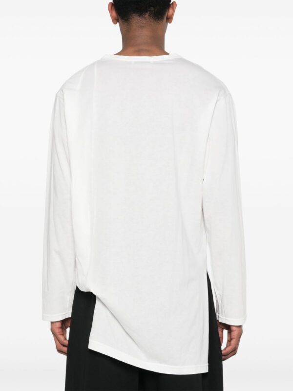 ⁦asymmetric cotton T-shirt⁩ - الصورة ⁦2⁩