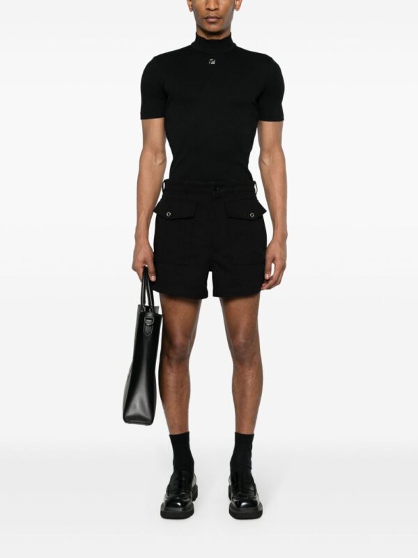 ⁦FF logo plaque ribbed T-shirt⁩ - الصورة ⁦3⁩