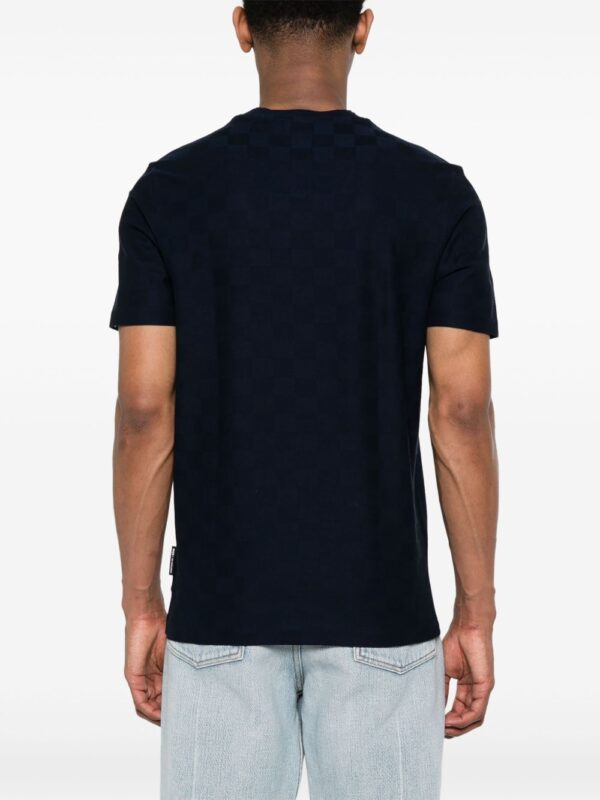 ⁦checked cotton T-shirt⁩ - الصورة ⁦2⁩