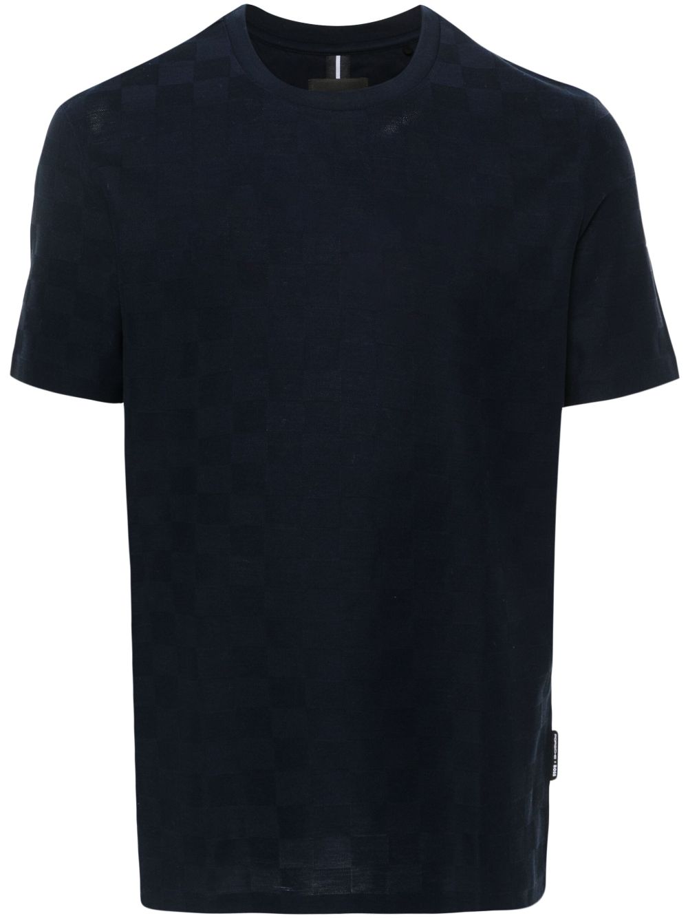checked cotton T-shirt