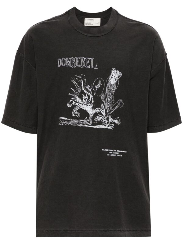 Comic Kick graphic-print cotton T-shirt