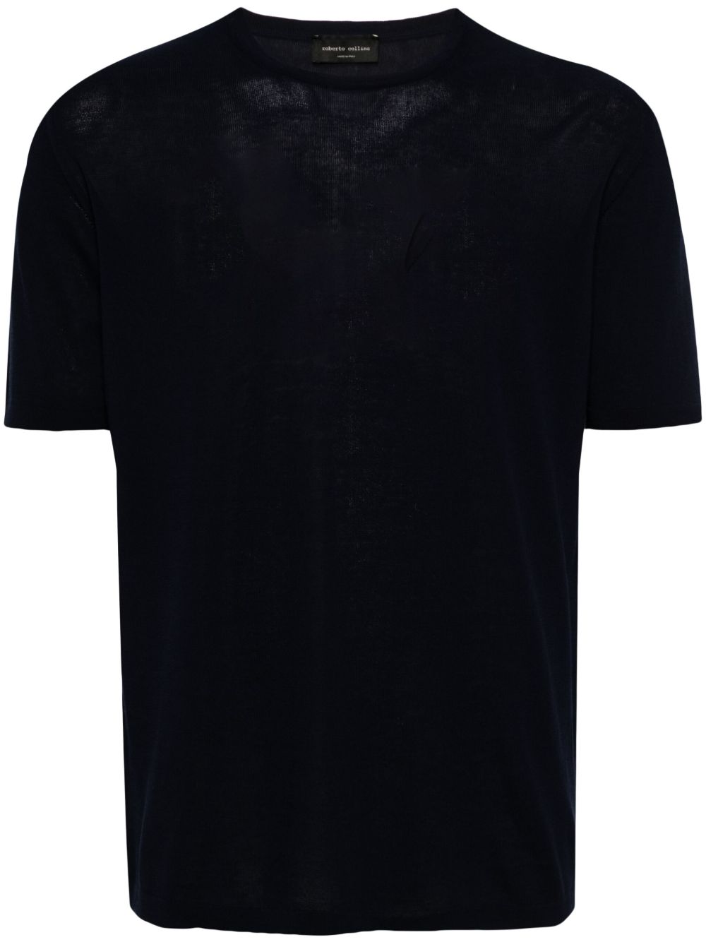 crew-neck knitted T-shirt