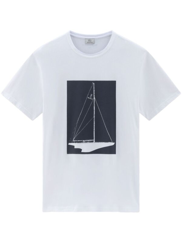 boat-print T-shirt