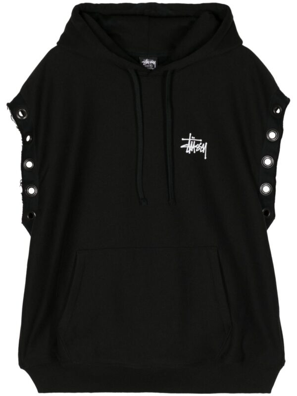 ⁦x Stussy logo-print sleeveless hoodie⁩ - الصورة ⁦2⁩