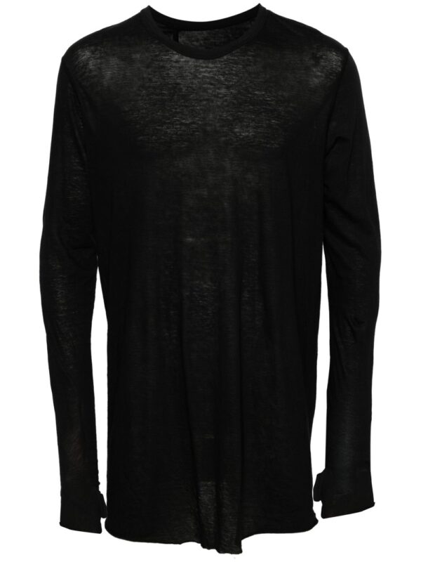 crew-neck long-sleeve T-shirt