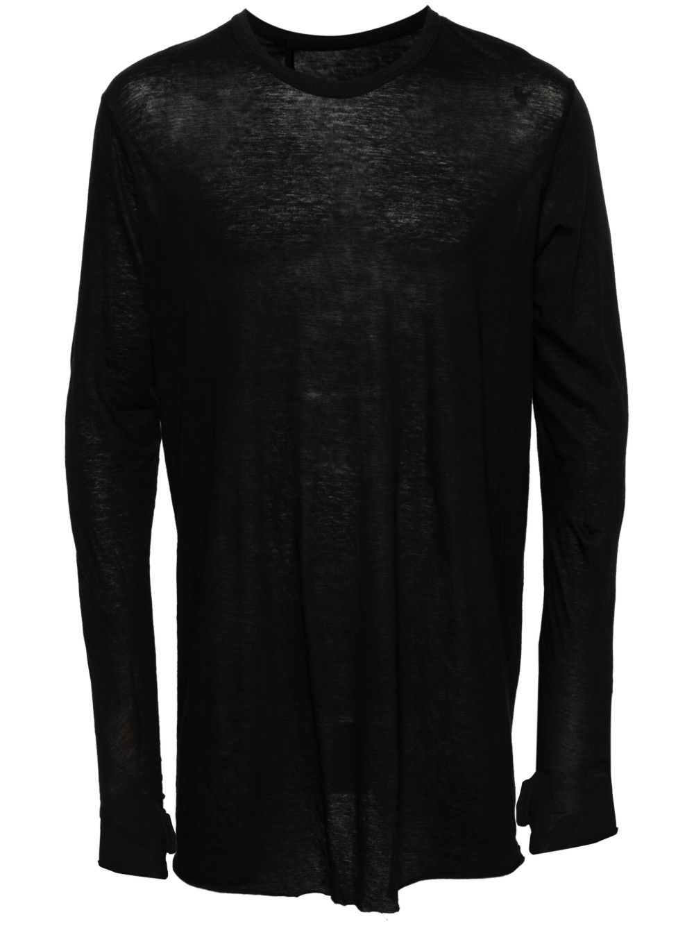 crew-neck long-sleeve T-shirt