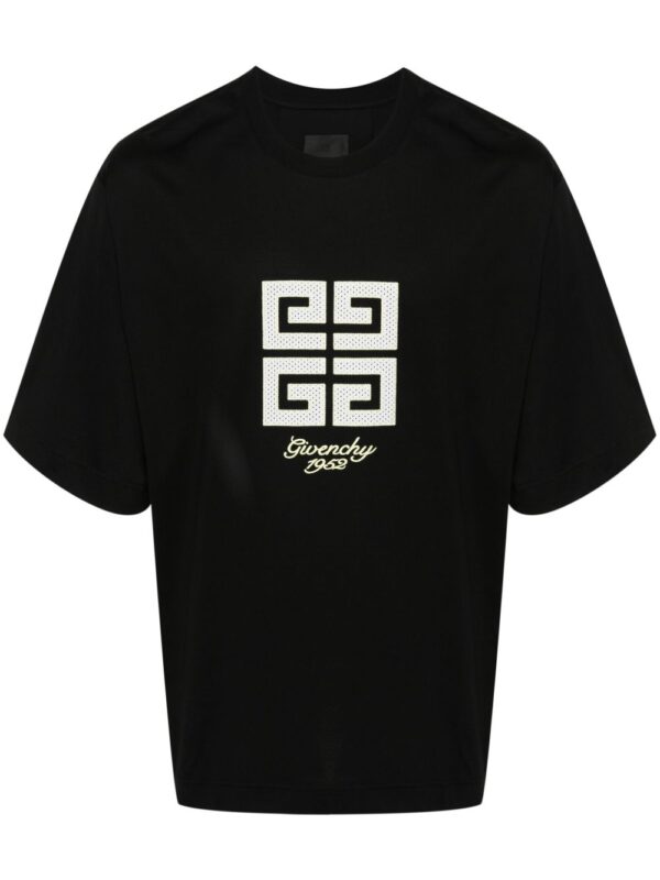 ⁦4G-motif cotton T-shirt⁩ - الصورة ⁦4⁩