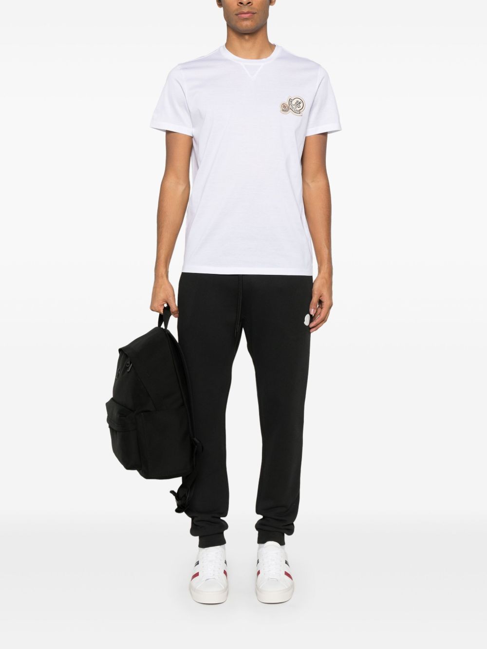 double-logo patch T-shirt