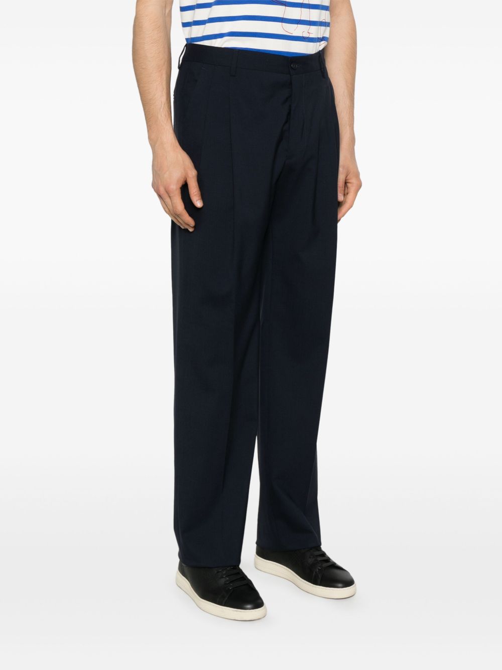 pleated chinos