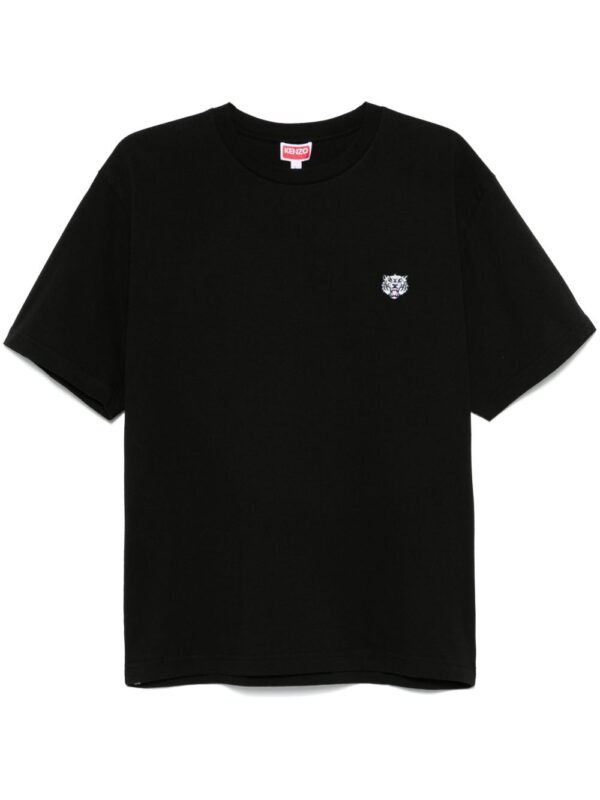 "Lucky Tiger" embroidered T-shirt