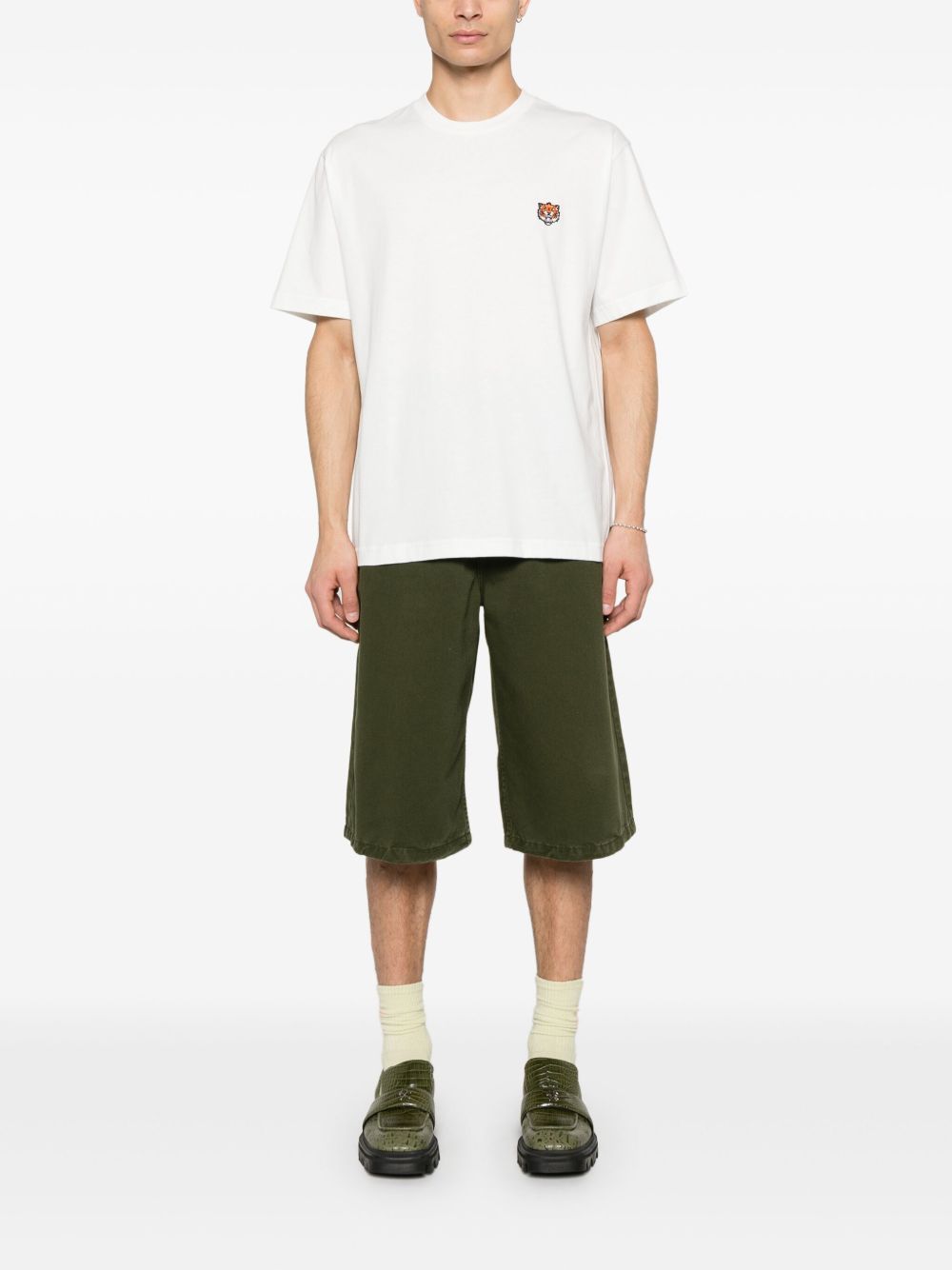 “Lucky Tiger” embroidered T-shirt