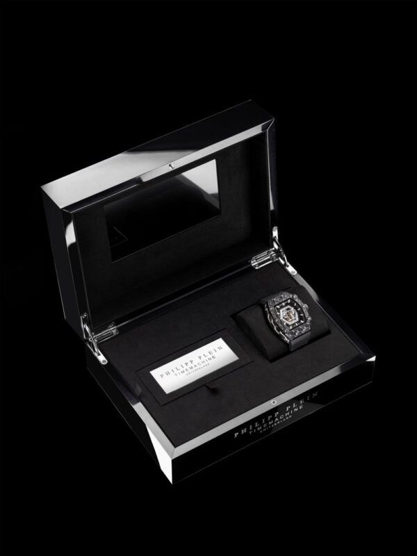 ⁦Philipp Plein ساعة 'كريبتو كينغ هيكساغون نوار ساموراي' 55 ملم⁩ - الصورة ⁦2⁩