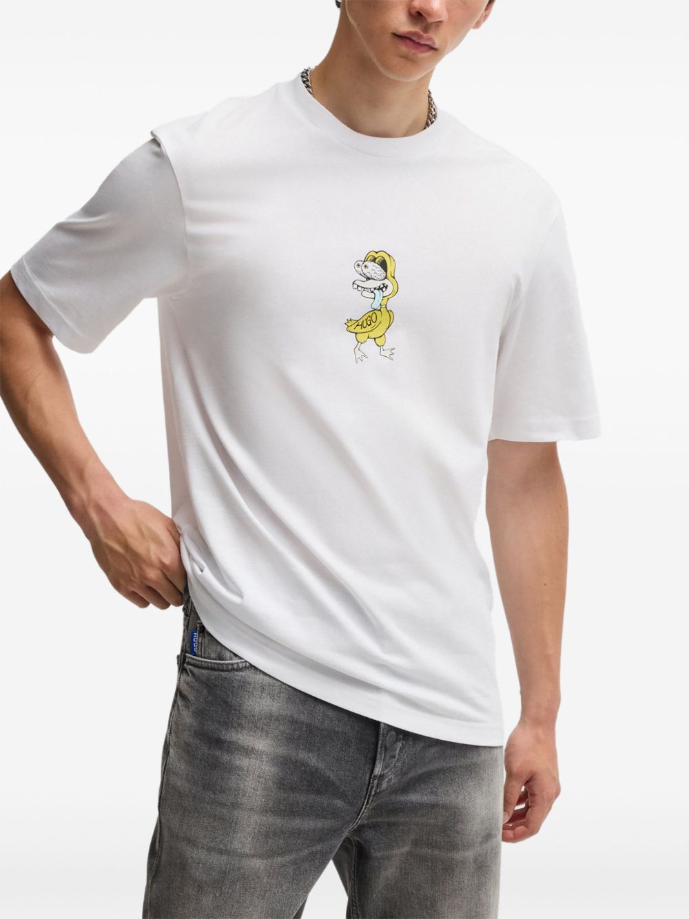 animal graphic-print cotton T-shirt