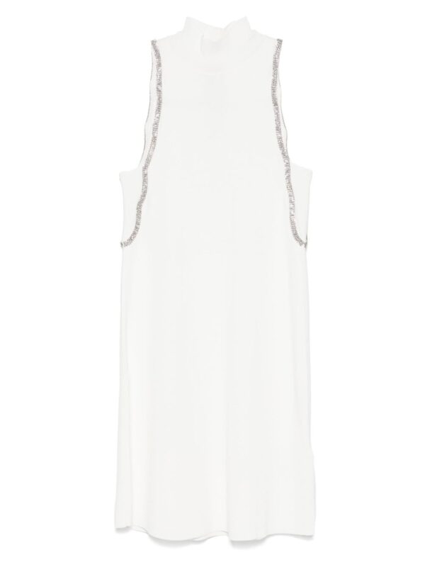 rhinestone-embellished knitted mini dress