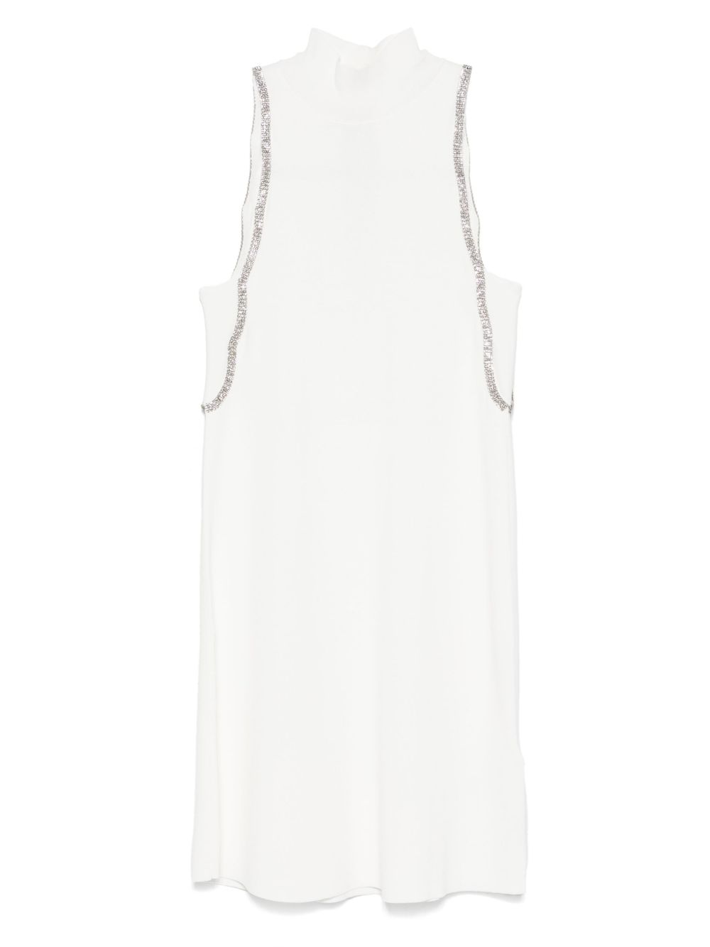 rhinestone-embellished knitted mini dress