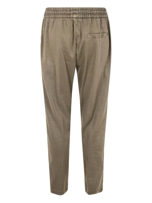 ⁦linen-blend trousers⁩ - الصورة ⁦3⁩