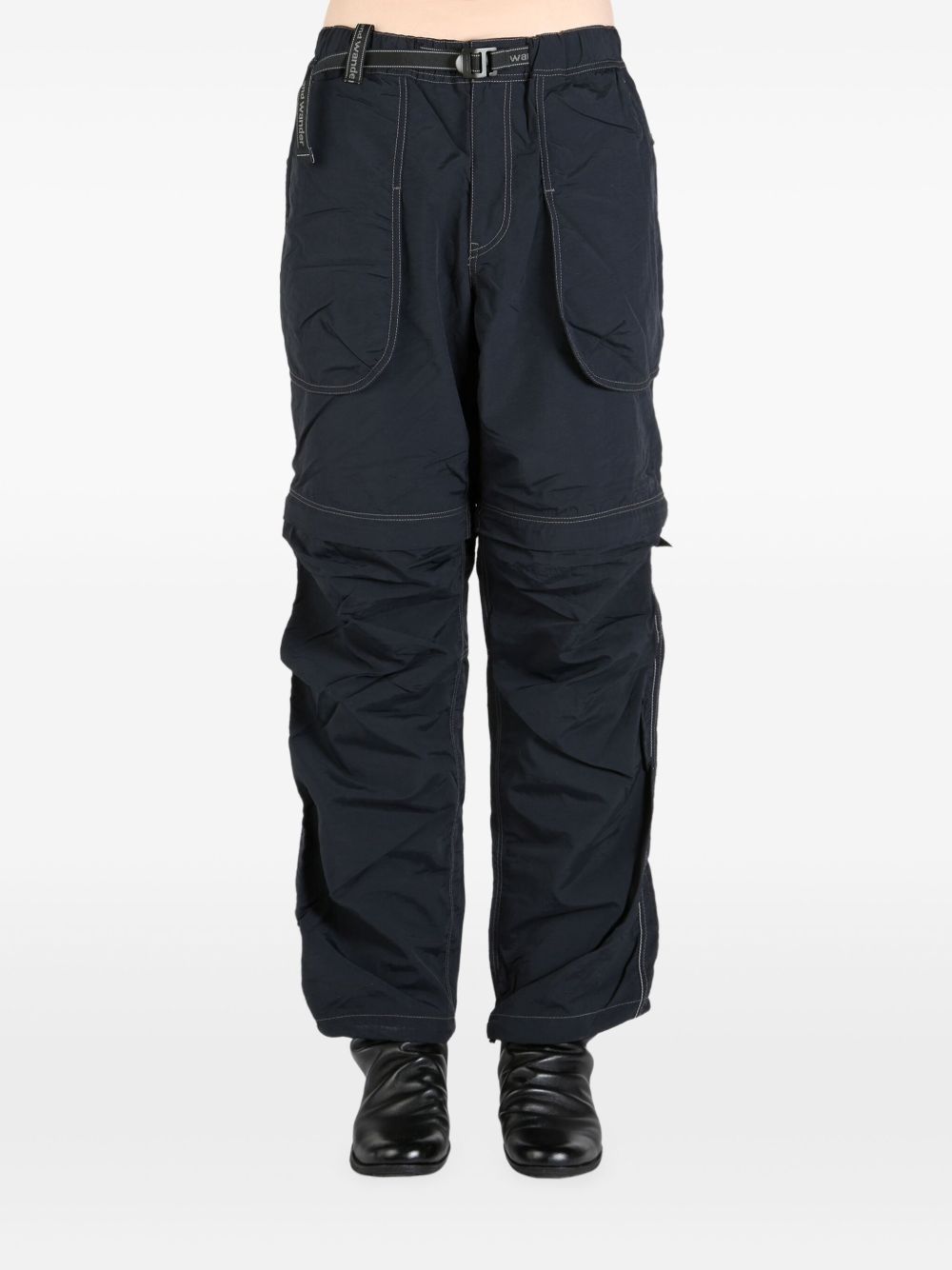 pleated wide-leg trousers