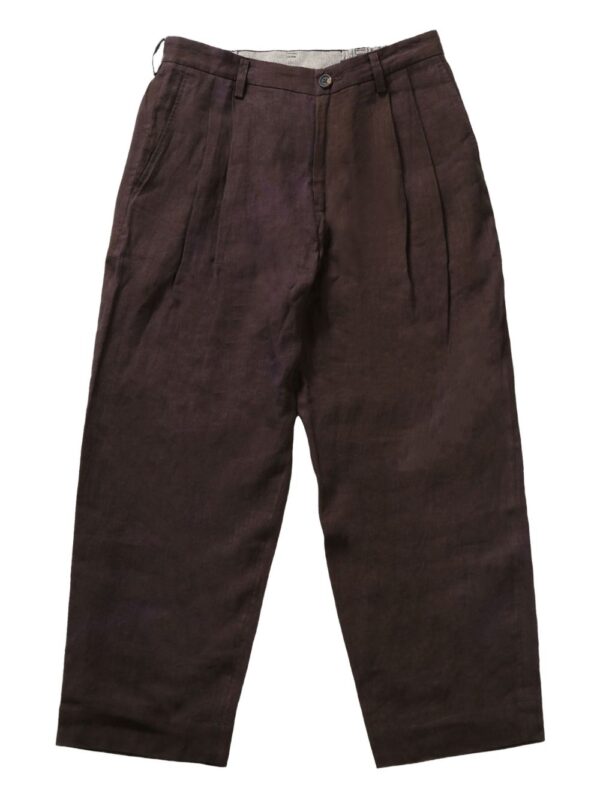⁦pleated linen trousers⁩ - الصورة ⁦3⁩