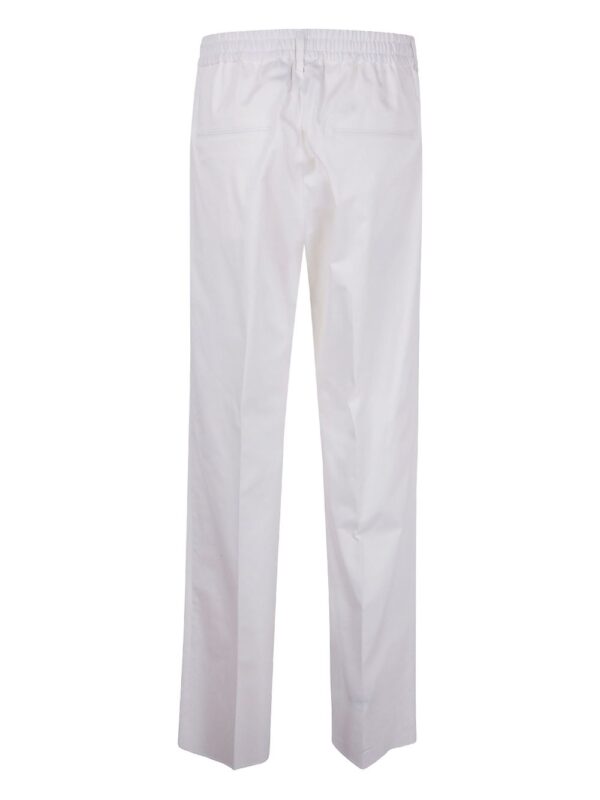 ⁦cotton straight-leg trousers⁩ - الصورة ⁦2⁩