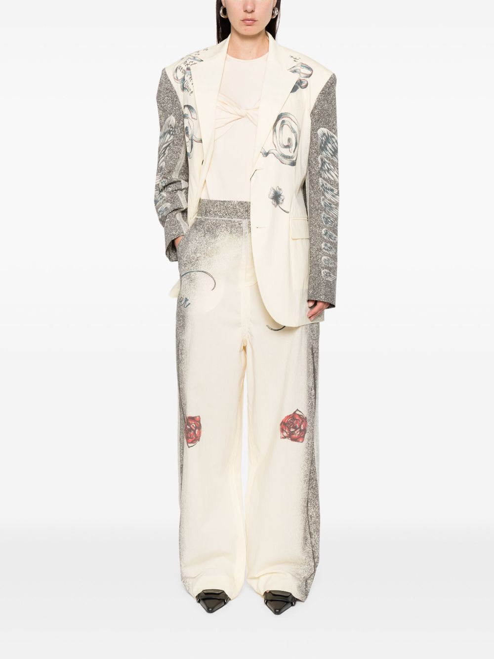 multi-tattoo trousers